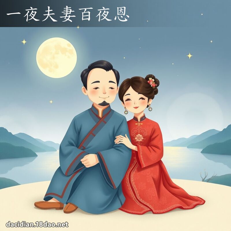 一夜夫妻百夜恩 - 國語大辭典配圖