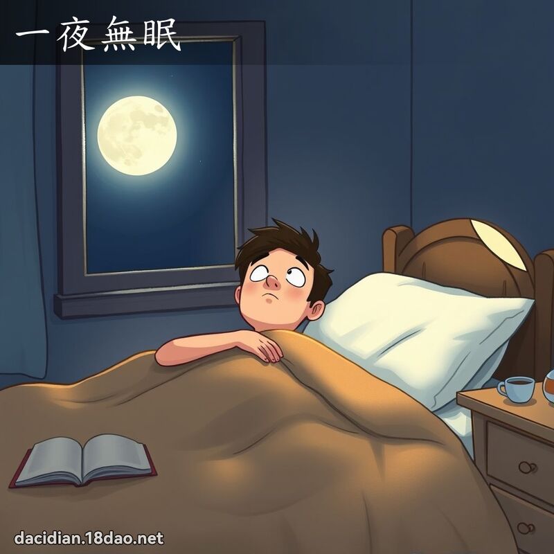 一夜無眠 - 國語大辭典配圖