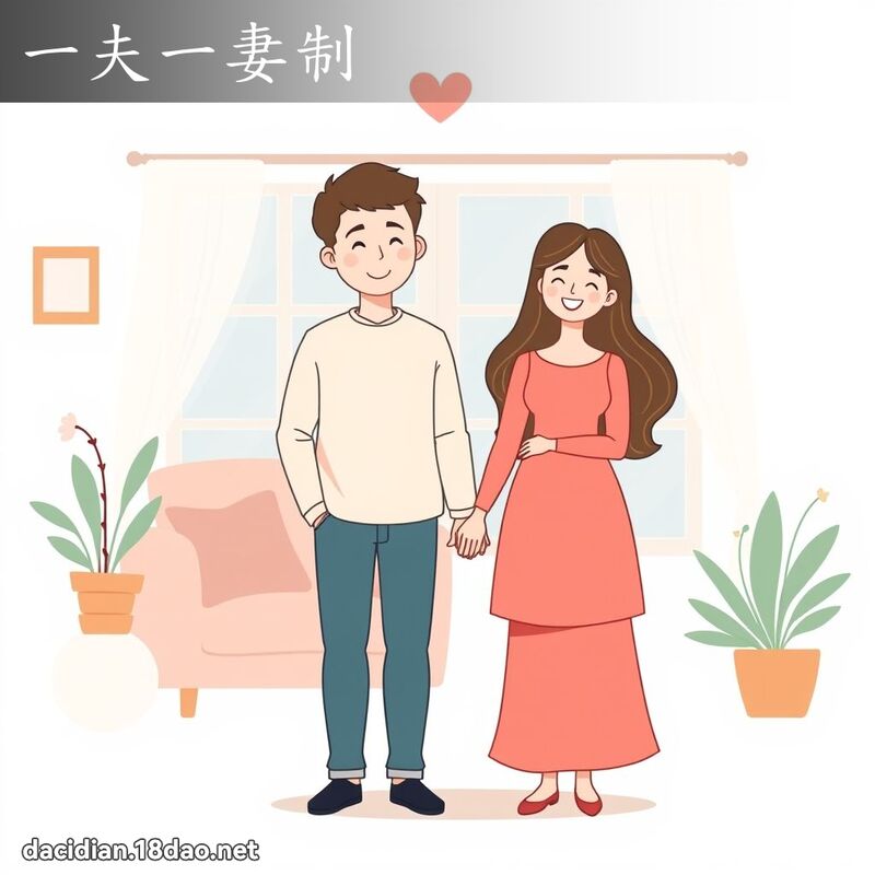 一夫一妻制 - 國語大辭典配圖