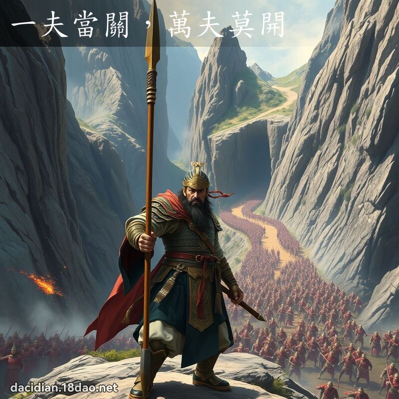 一夫當關,萬夫莫開 - 國語大辭典配圖