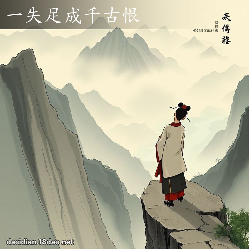 一失足成千古恨 - 国语大辞典配图