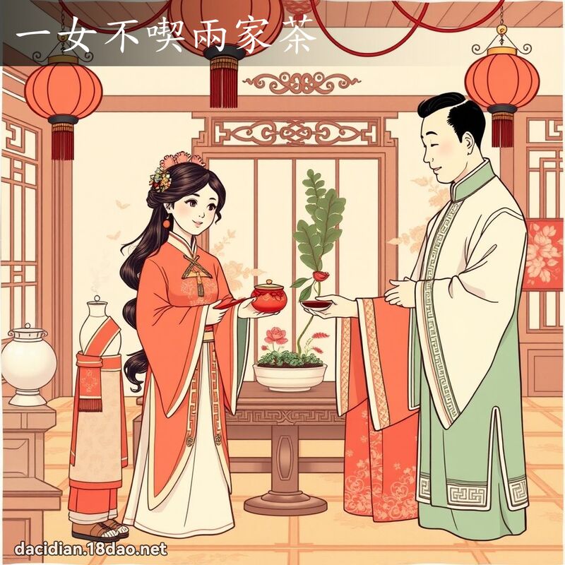 一女不喫兩家茶 - 國語大辭典配圖