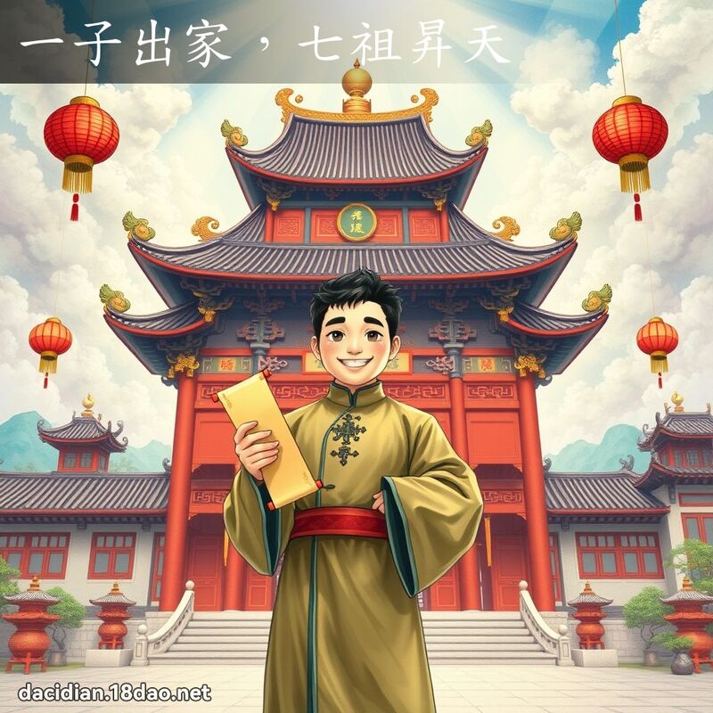 一子出家,七祖昇天 - 國語大辭典配圖