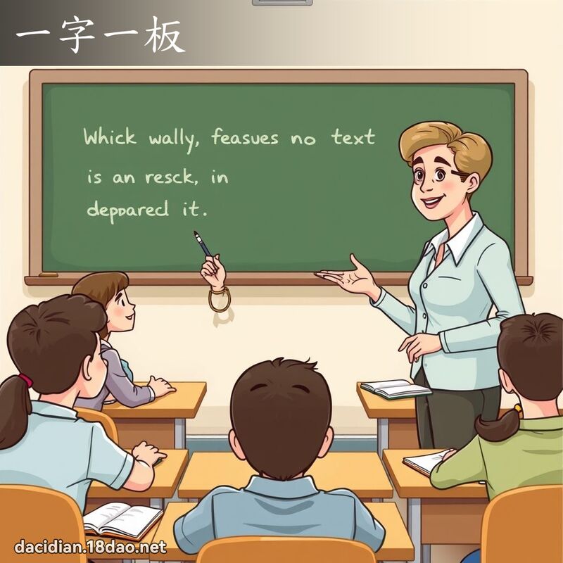 一字一板 - 國語大辭典配圖