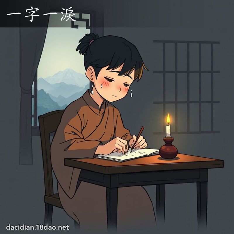 一字一淚 - 國語大辭典配圖