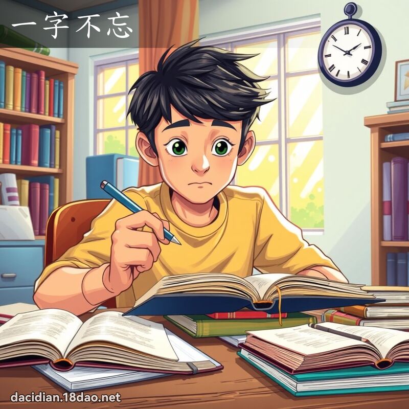 一字不忘 - 國語大辭典配圖