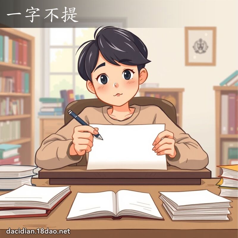 一字不提 - 國語大辭典配圖