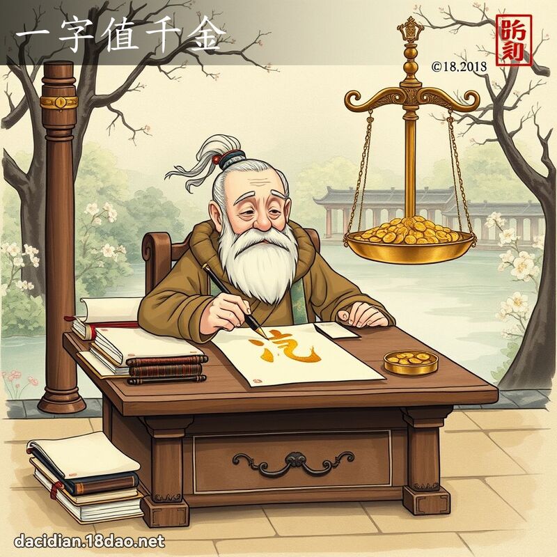 一字值千金 - 國語大辭典配圖