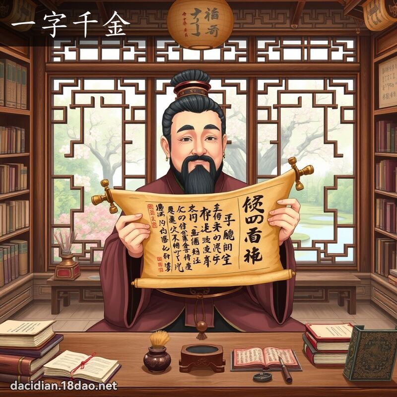 一字千金 - 国语大辞典配图