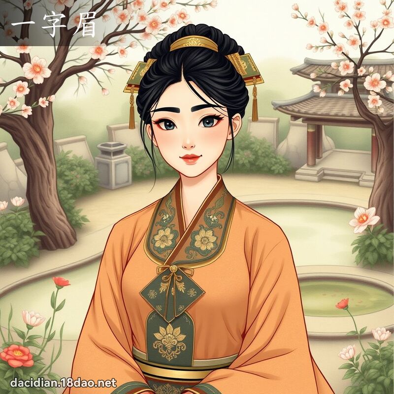 一字眉 - 國語大辭典配圖