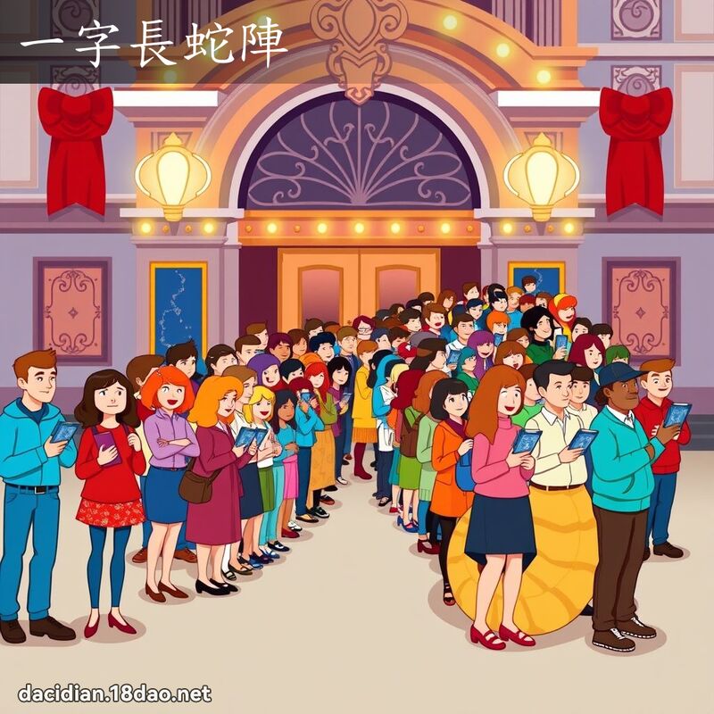 一字長蛇陣 - 國語大辭典配圖