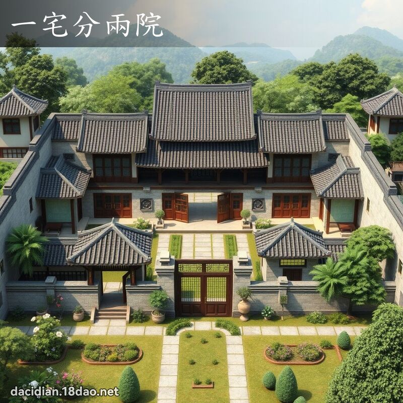 一宅分兩院 - 國語大辭典配圖