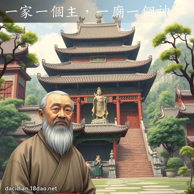 一家一個主,一廟一個神 - 國語大辭典配圖