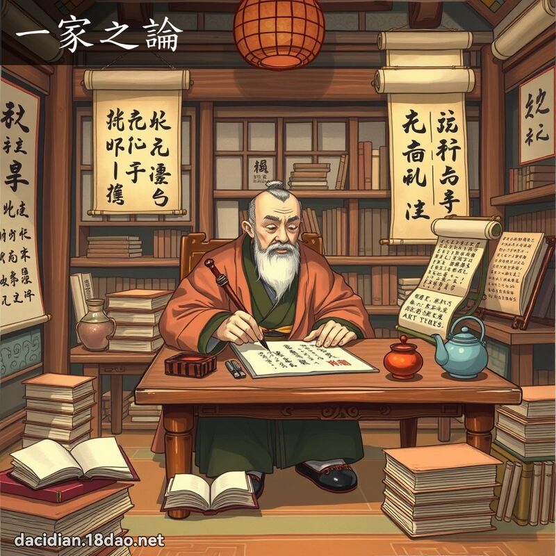 一家之論 - 國語大辭典配圖