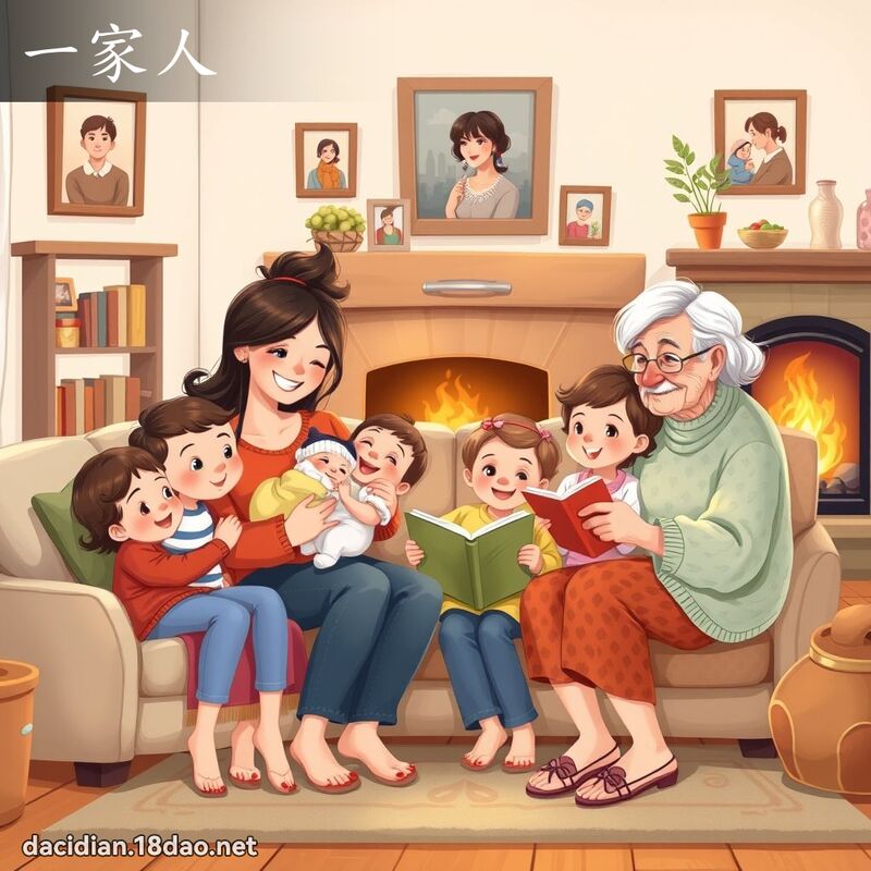 一家人 - 國語大辭典配圖