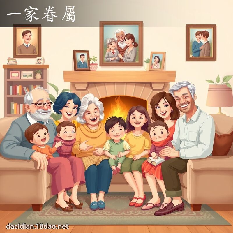 一家眷屬 - 國語大辭典配圖