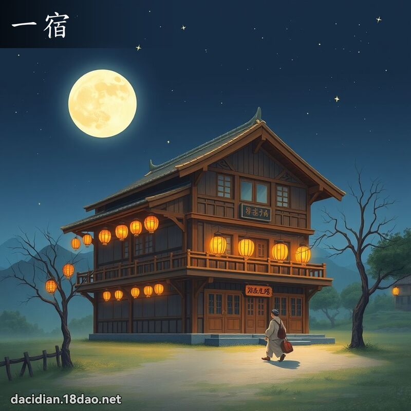 詞語: 一宿 (多意詞)