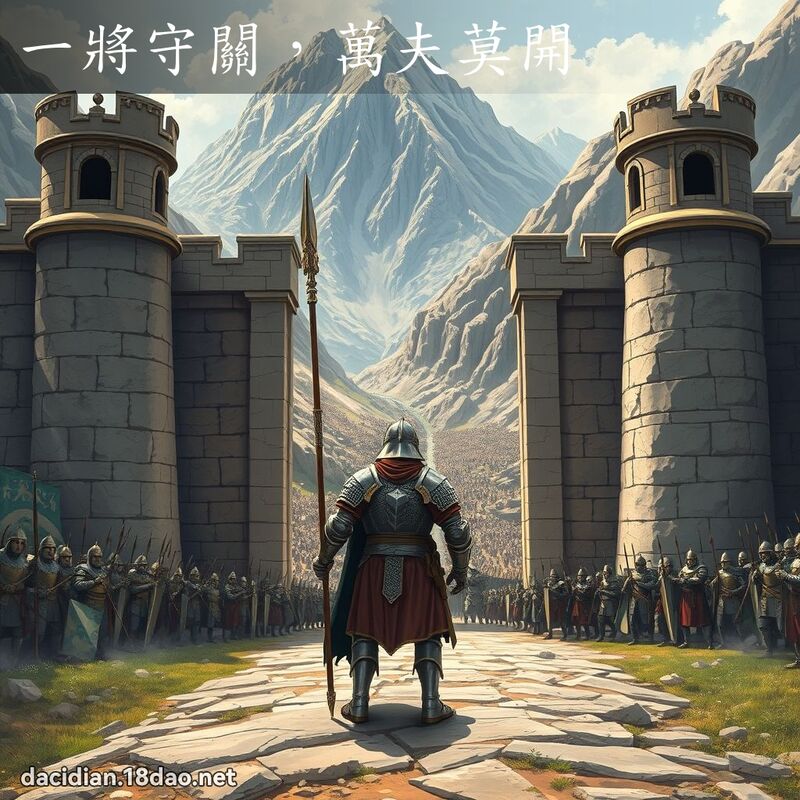一將守關,萬夫莫開 - 國語大辭典配圖