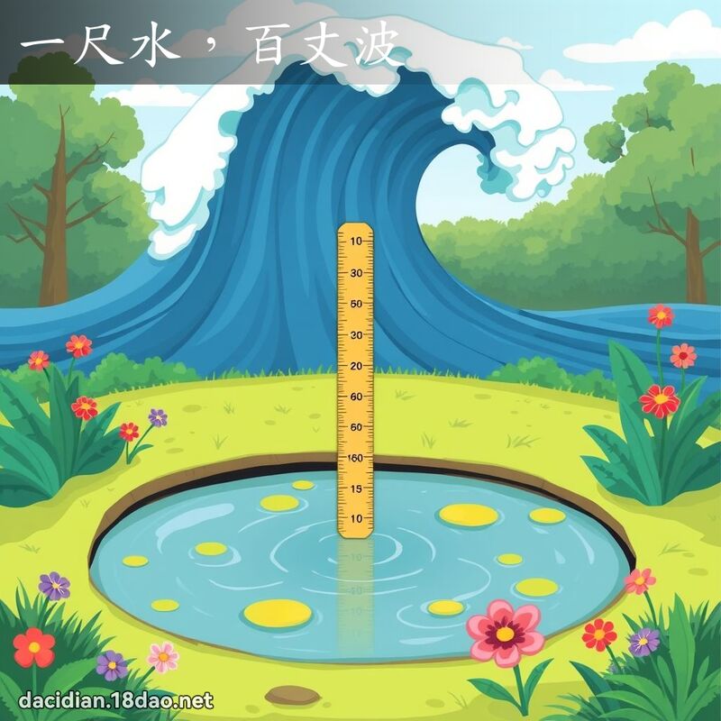 一尺水，百丈波 - 国语大辞典配图
