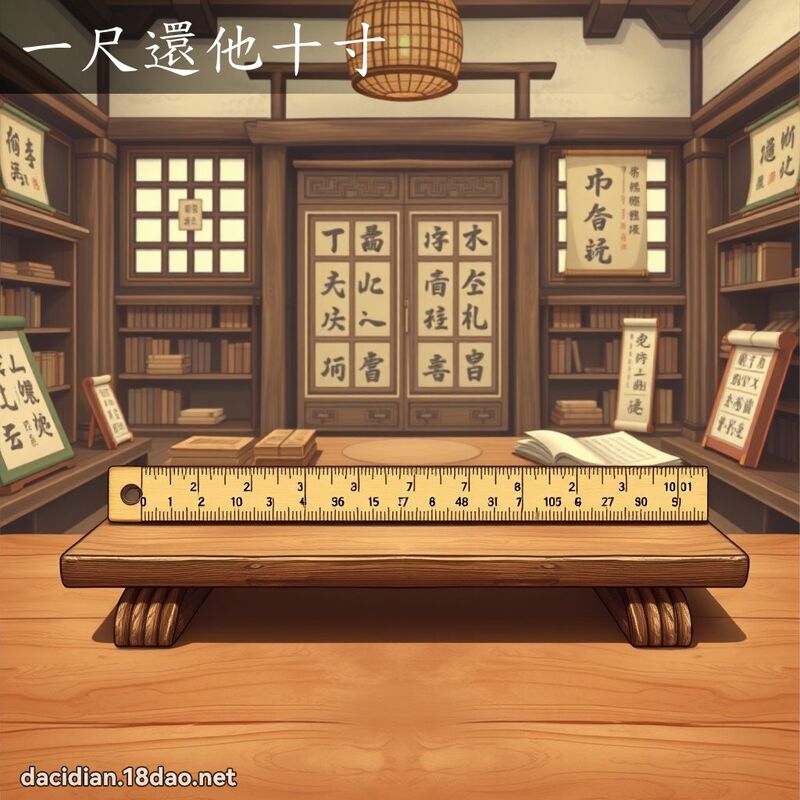 一尺還他十寸 - 國語大辭典配圖