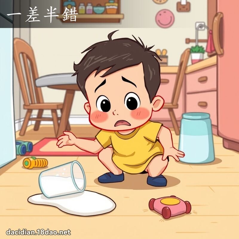 一差半錯 - 國語大辭典配圖