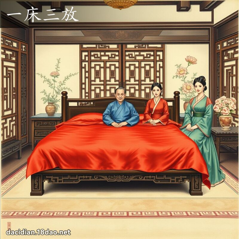 一床三放 - 國語大辭典配圖