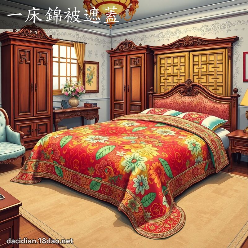 一床錦被遮蓋 - 國語大辭典配圖