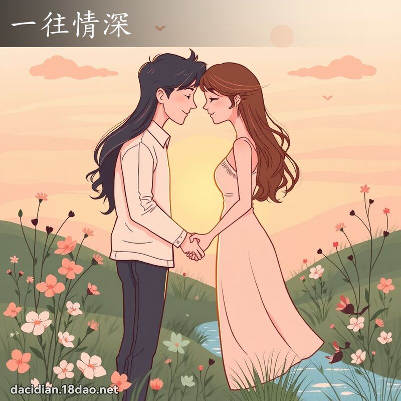 一往情深 - 國語大辭典配圖