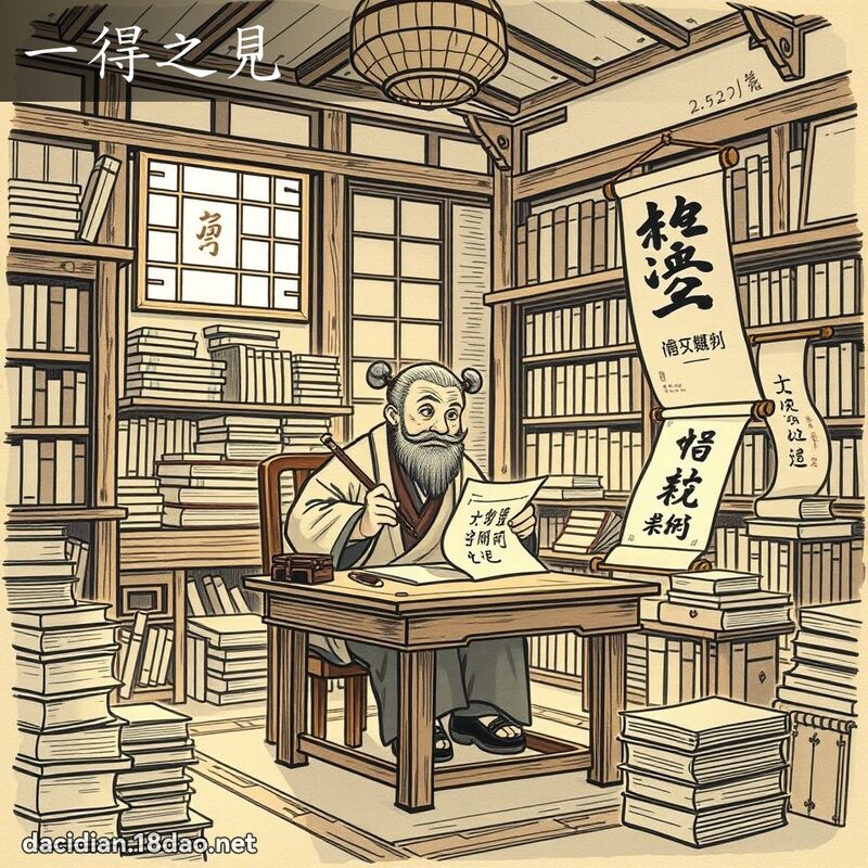 一得之見 - 國語大辭典配圖