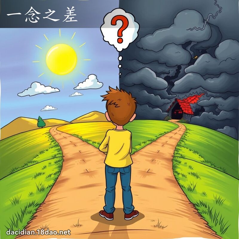 一念之差 - 国语大辞典配图
