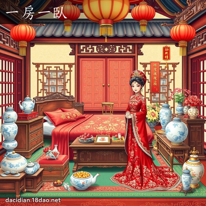 一房一臥 - 國語大辭典配圖