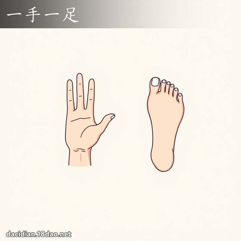 一手一足 - 國語大辭典配圖