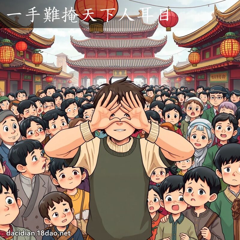一手難掩天下人耳目 - 國語大辭典配圖