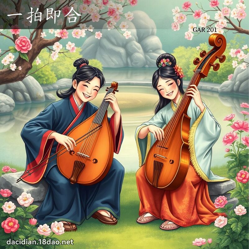 一拍即合 - 國語大辭典配圖