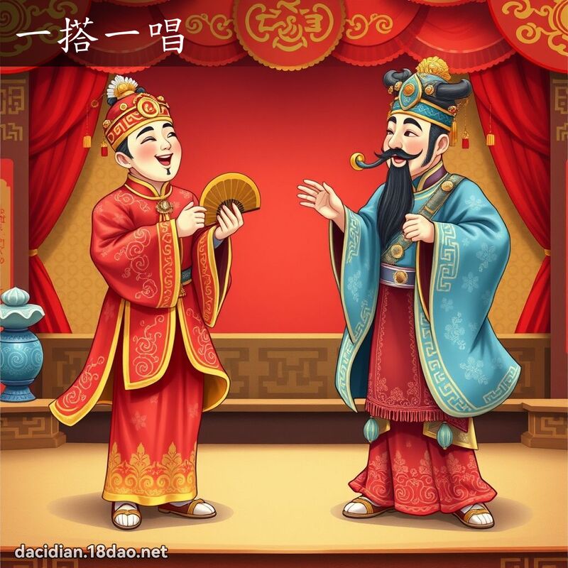 一搭一唱 - 國語大辭典配圖