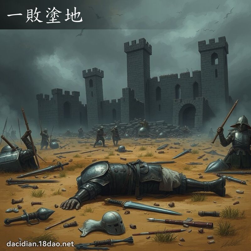 一敗塗地 - 國語大辭典配圖