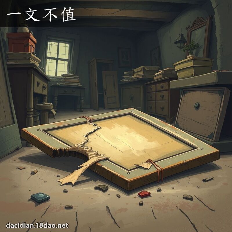 一文不值 - 國語大辭典配圖