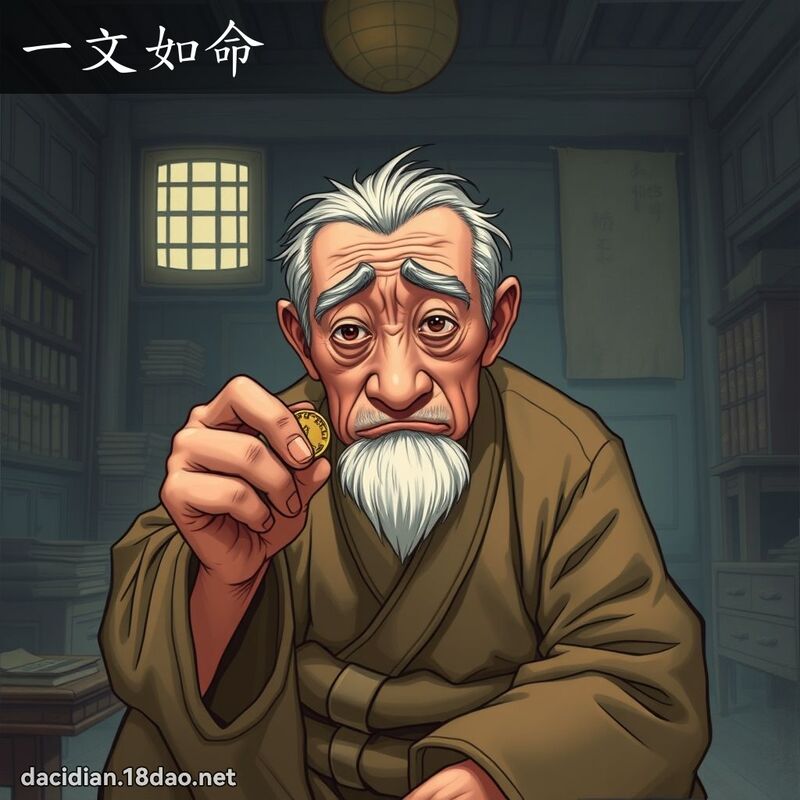 一文如命 - 國語大辭典配圖
