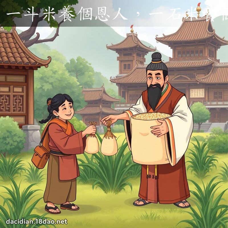 一斗米養個恩人,一石米養個仇人 - 國語大辭典配圖