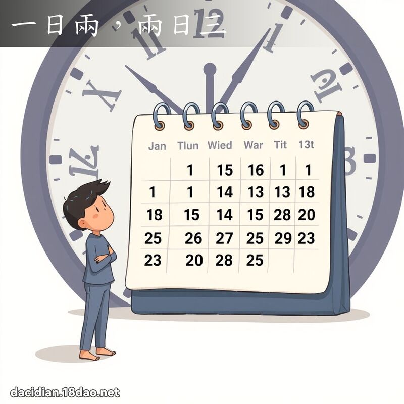 一日兩,兩日三 - 國語大辭典配圖
