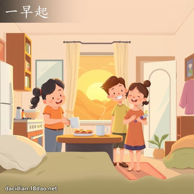 一早起 - 國語大辭典配圖