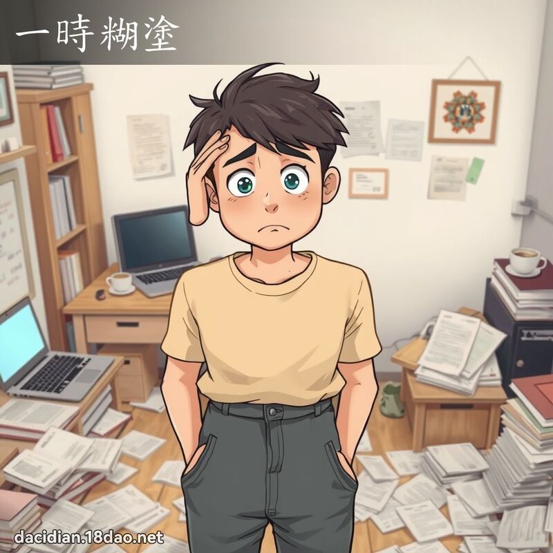 一時糊塗 - 國語大辭典配圖