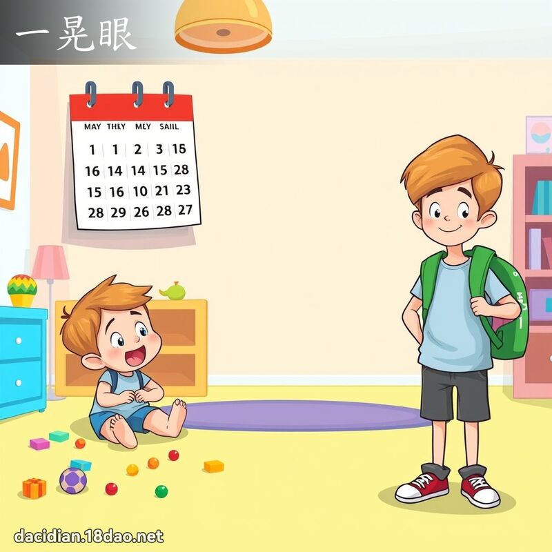 一晃眼 - 國語大辭典配圖