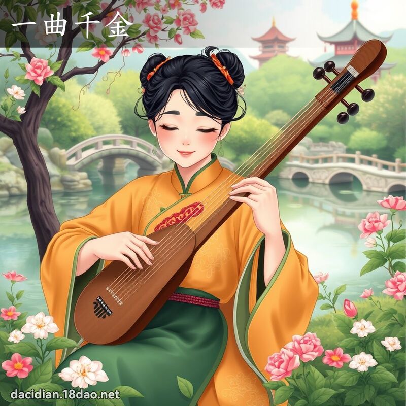 一曲千金 - 國語大辭典配圖