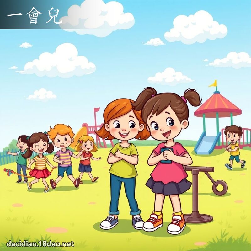 一會兒 - 國語大辭典配圖