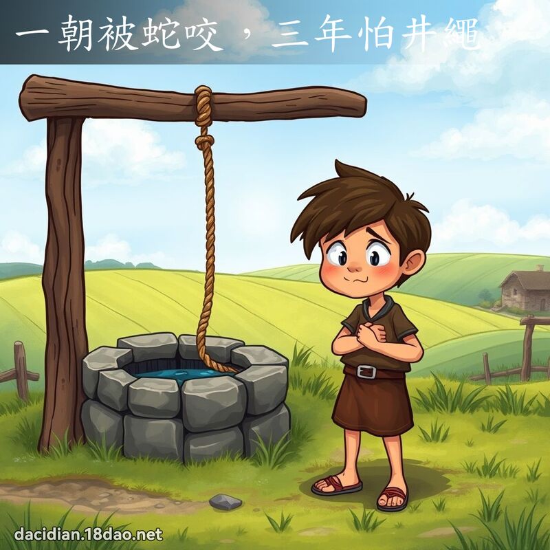 一朝被蛇咬，三年怕井繩 - 國語大辭典配圖