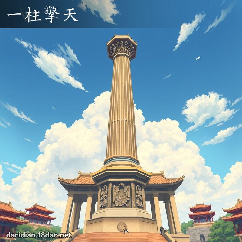 一柱擎天 - 國語大辭典配圖