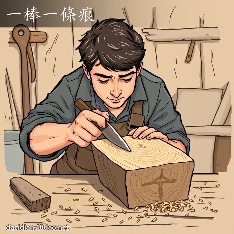 一棒一條痕 - 國語大辭典配圖