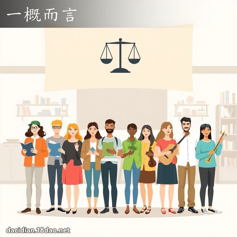 一概而言 - 国语大辞典配图