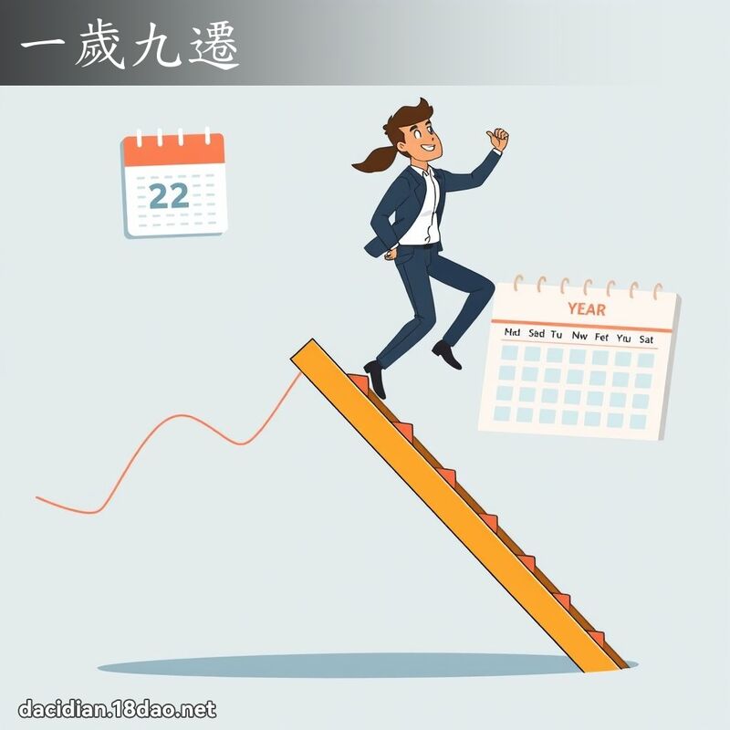 一岁九迁 - 国语大辞典配图